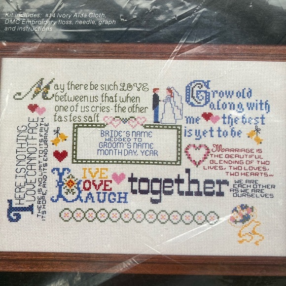 Imaginating by Marilyn Clark Marriage Wedding Counted Cross Stitch Kit Sealed - Picture 2 of 5